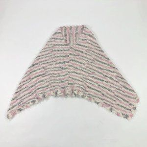 EUC Suss Design Vintage Handmade Cropped Poncho Multi-Color Pastels